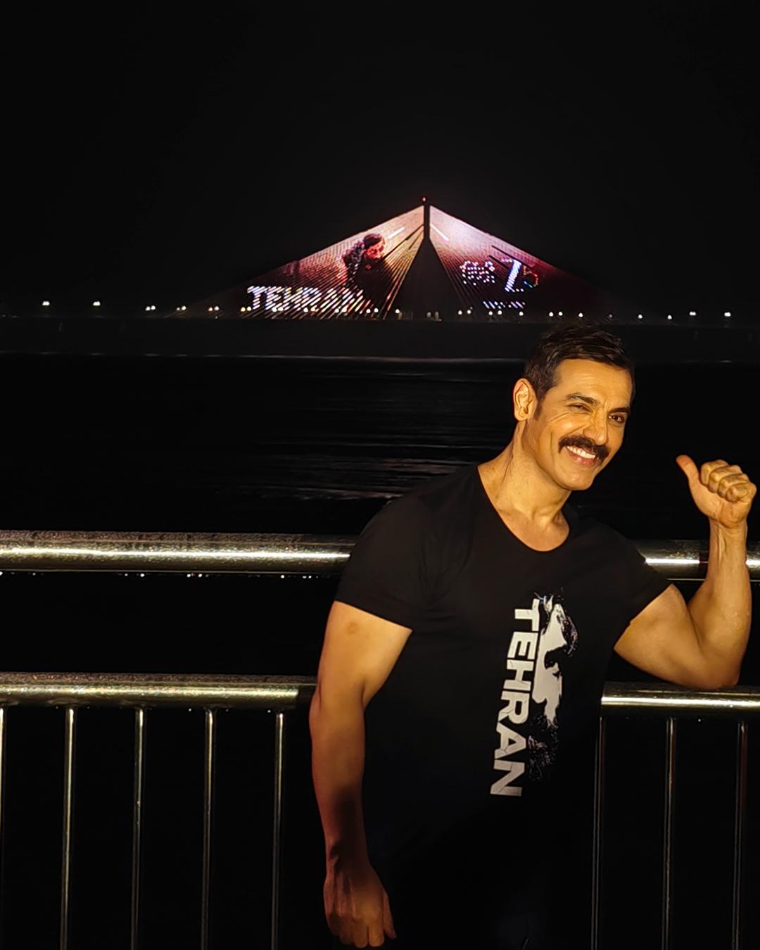 INDEPENDENCE DAY SPECIAL SCREENING John Abraham starrer ‘Tehran’ takes place in grand projection at Bandra-Worli Sea Bridge!