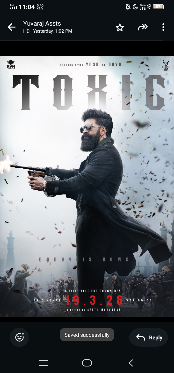 டாடி’ஸ் ஹோம் (‘Daddy’s Home’) !!’ ‘டாக்ஸிக்’ (Toxic)பிறந்தநாள் வெளியீட்டில் ராயாவாக யாஷ்ஷின் துணிச்சலான கர்ஜனை