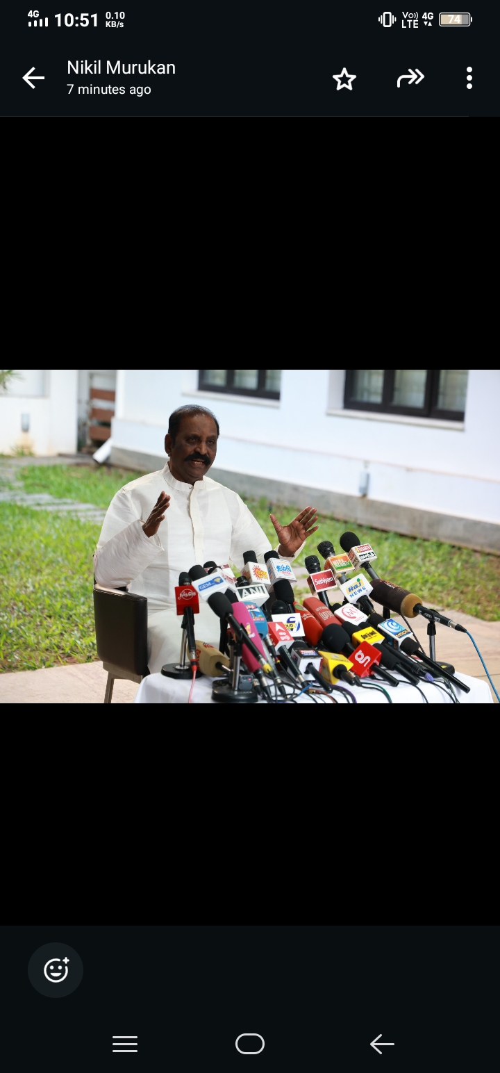 இந்திய இலக்கியத்தில் உயர்ந்த விருதான ஞானபீட விருது கவிப்பேரரசு வைரமுத்துவிற்கு அறிவிக்கப்பட்டதைத் தொடர்ந்து, பத்திரிகை மற்றும் ஊடக நண்பர்களை சந்தித்து அவர் பேசியதாவது