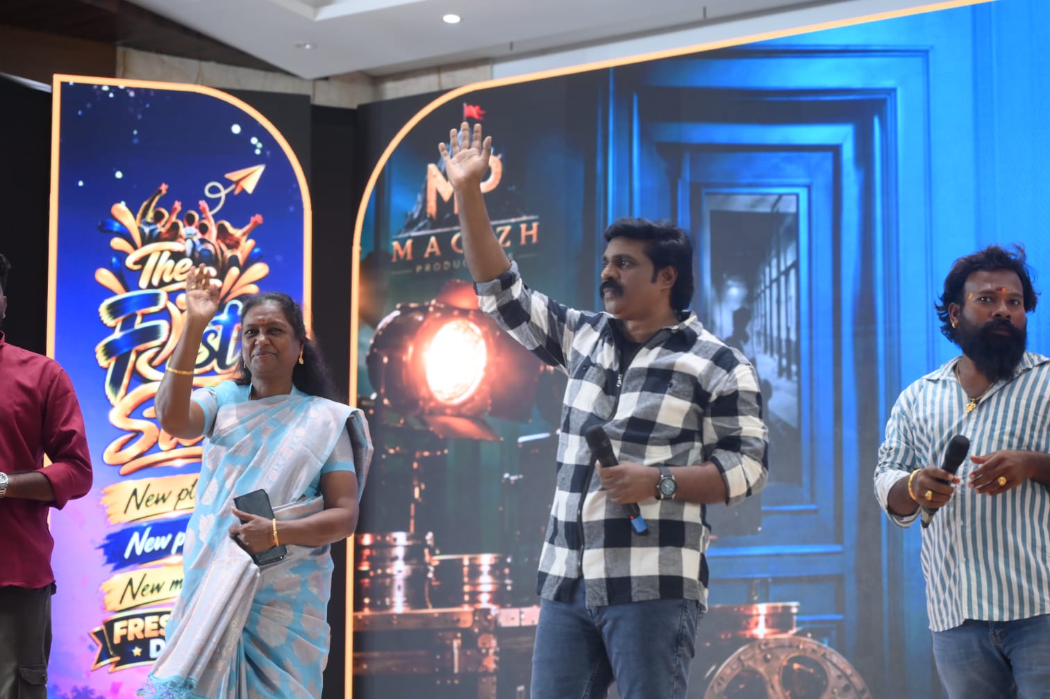 Grand 3rd Look and Teaser Launch of ‘Dhrogam Pazhagu’ at Kovai Rathinam College: Enthusiastic Welcome from 4,000 Students!