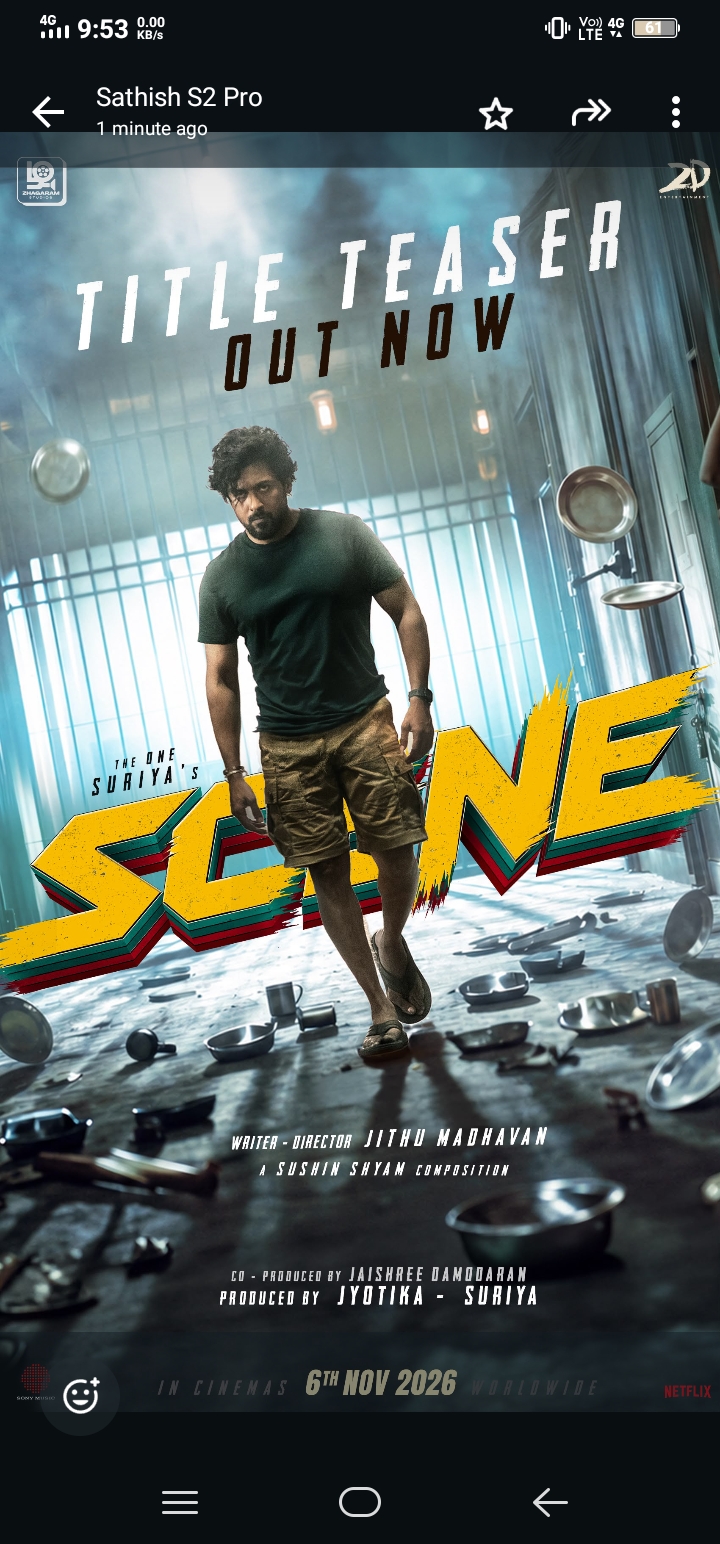 *Suriya’s ‘SCENE’ to Release on Deepavali*